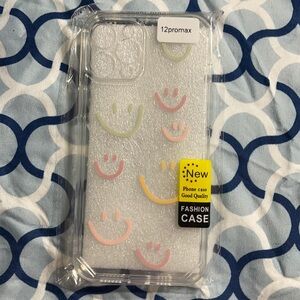 New clear smiley face phone case 12 pro max